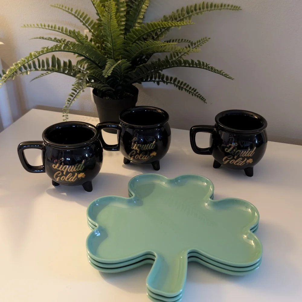 Target Black and Green Mug and Plate Set